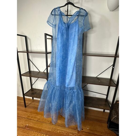 calluna dress blue rose STAUD, Calluna Dress in Vintage Floral, Size XS